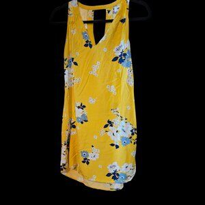 Old Navy Yellow Floral Mini Dress Sleeveless Women’s Small